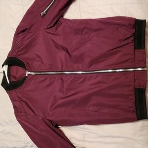 NEVER WORN! Vouge Men's SMALL Bomber Jacket, Maroon